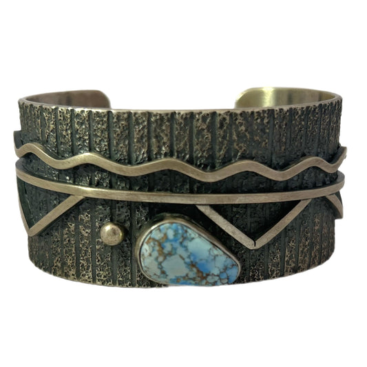 Daniel Benally Sterling Silver Turquoise Cuff Bracelet