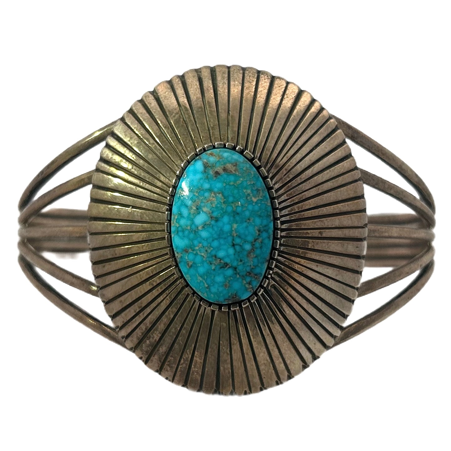 Paul Livingston Sterling Silver & Turquoise Cuff Bracelet