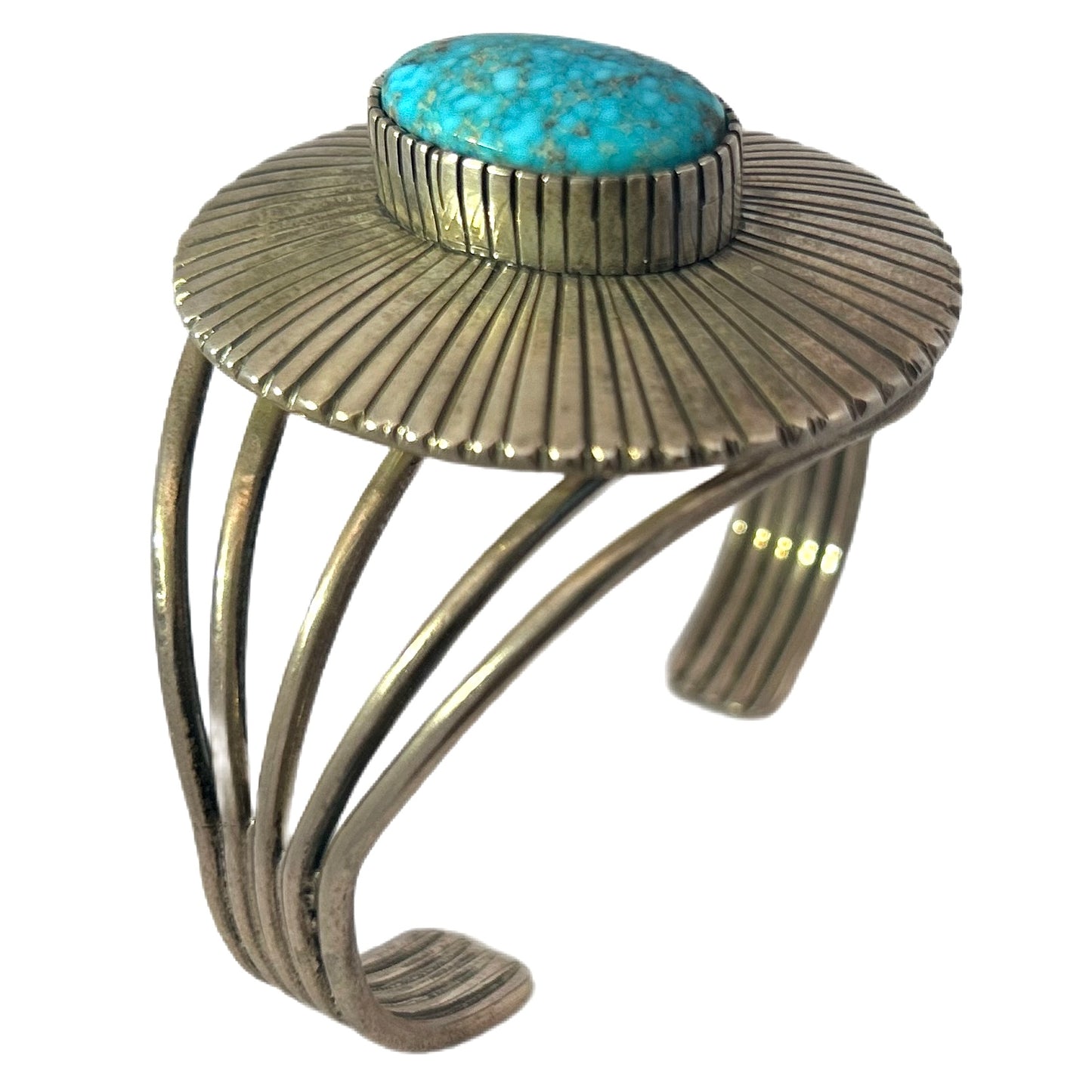 Paul Livingston Sterling Silver & Turquoise Cuff Bracelet