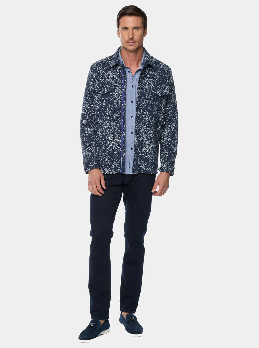 Robert Graham Kohan Long Sleeve Knit Shirt Jacket