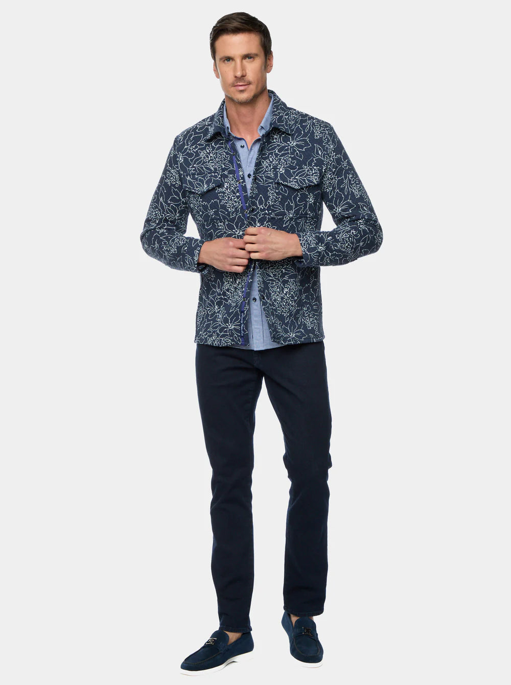 Robert Graham Kohan Long Sleeve Knit Shirt Jacket