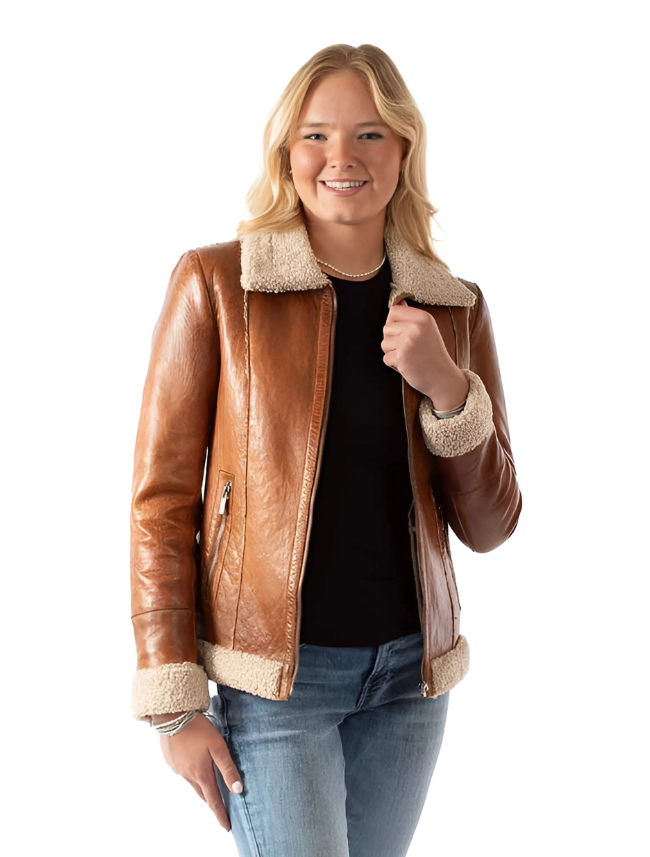 Mavericks Women's Cognac Zip Jacket