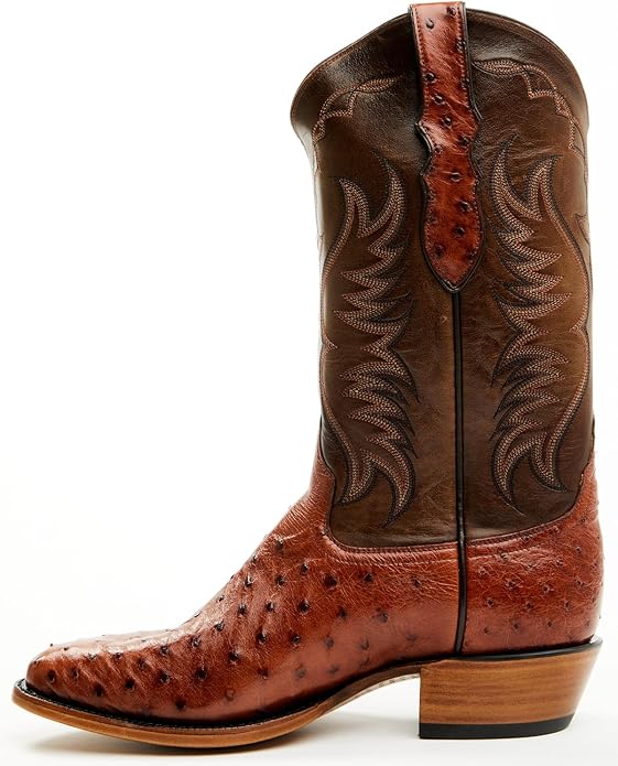 McCandles Full Quill Men's Boot 13, crafted from premium full quill ostrich leather, offering a refined western style with exceptional durability and comfort