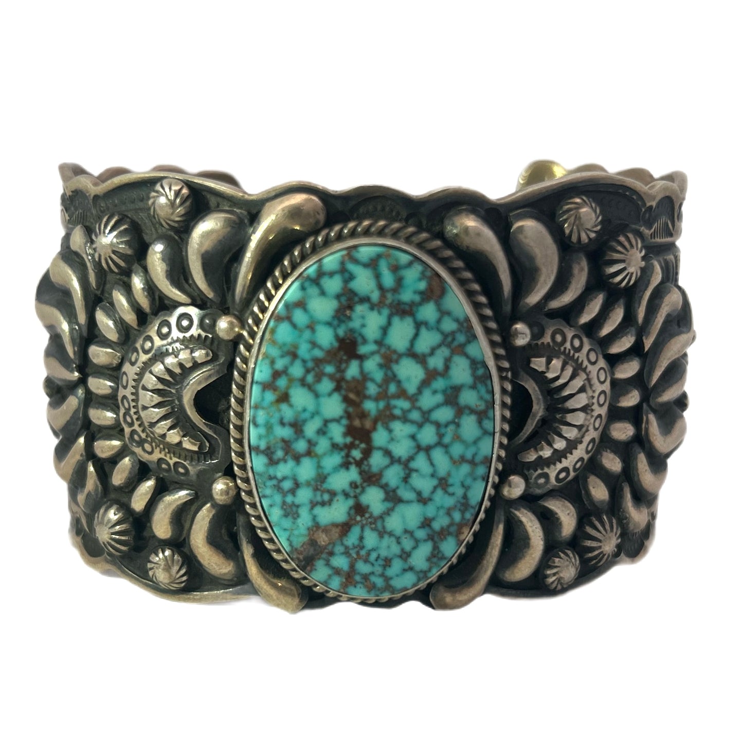 Darryl Becenti Kingman Turquoise Silver Cuff Bracelet