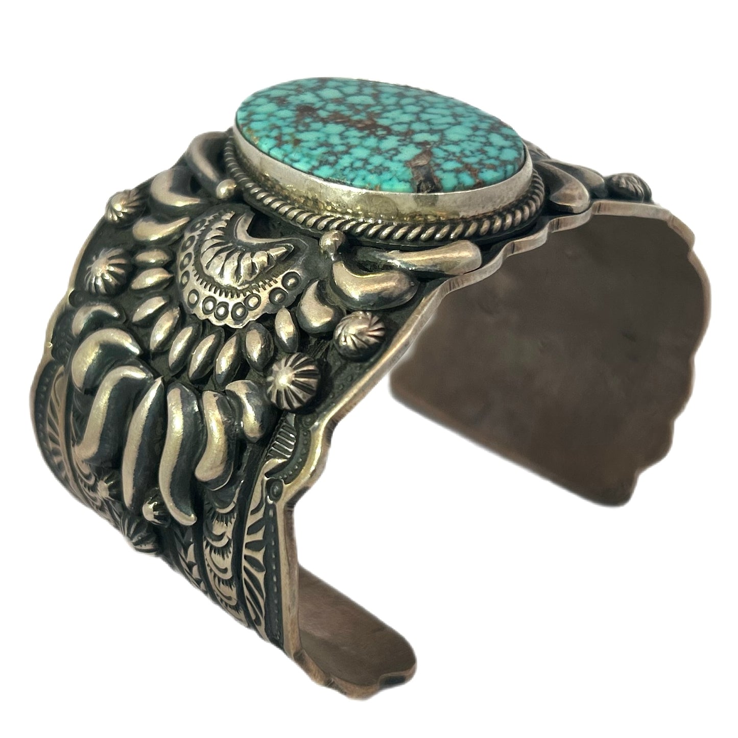 Darryl Becenti Kingman Turquoise Silver Cuff Bracelet