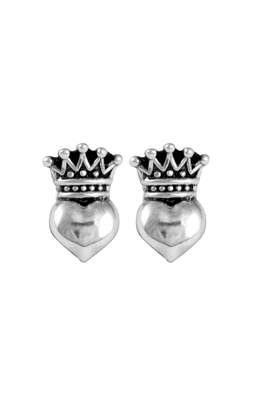 King Baby Crowned Heart Studs