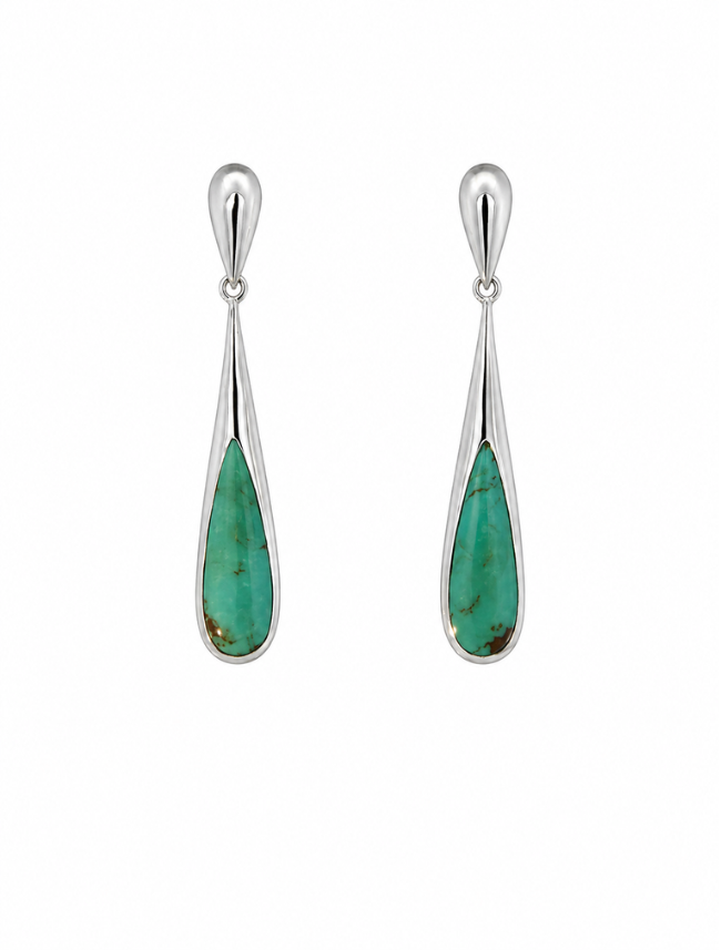 Kabana RP Sterling Silver & Turquoise Drop Earrings