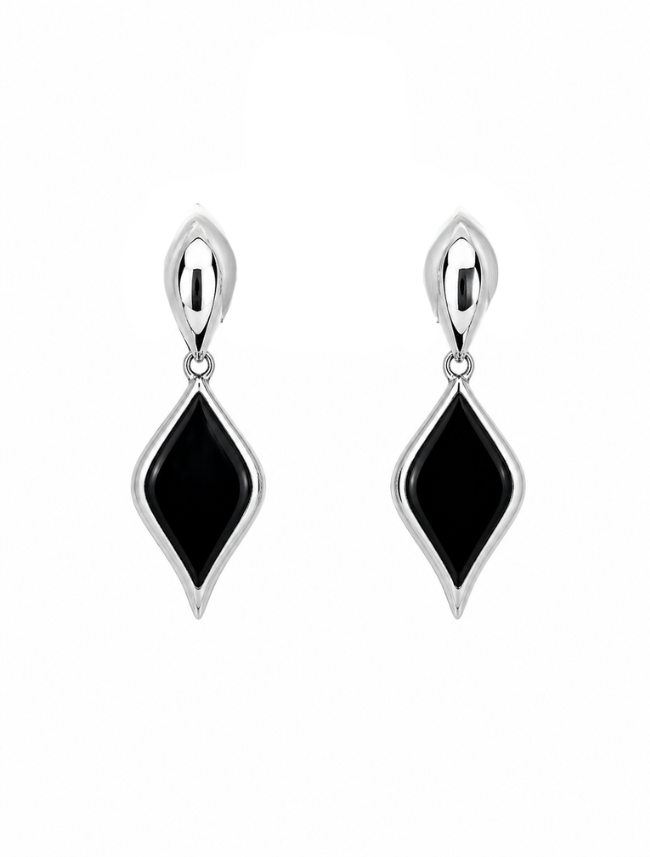 Kabana RP Sterling Silver & Onyx Earrings