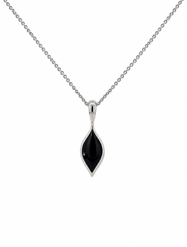 Kabana RP Sterling Silver & Onyx Teardrop Necklace