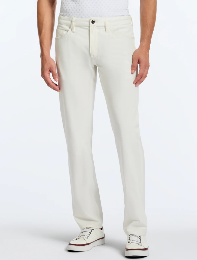 Front view of Robert Graham Grady Woven Pants White – sleek and modern fit with signature designer details for a sophisticated look.