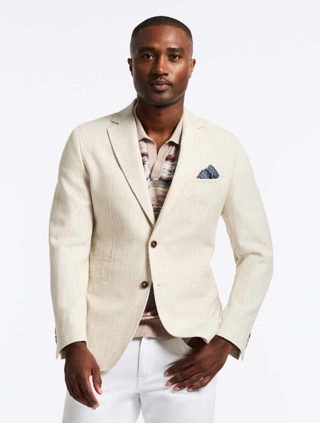 Robert Graham Men's 'The Breeze' Woven Blazer – lightweight designer blazer for men, perfect for upscale Scottsdale fashion, luxury resort wear, and desert evening events.