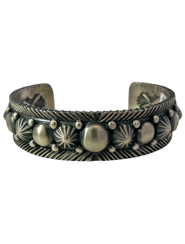 Front view of Rolan Dixson Sterling Silver Cuff Bracelet
