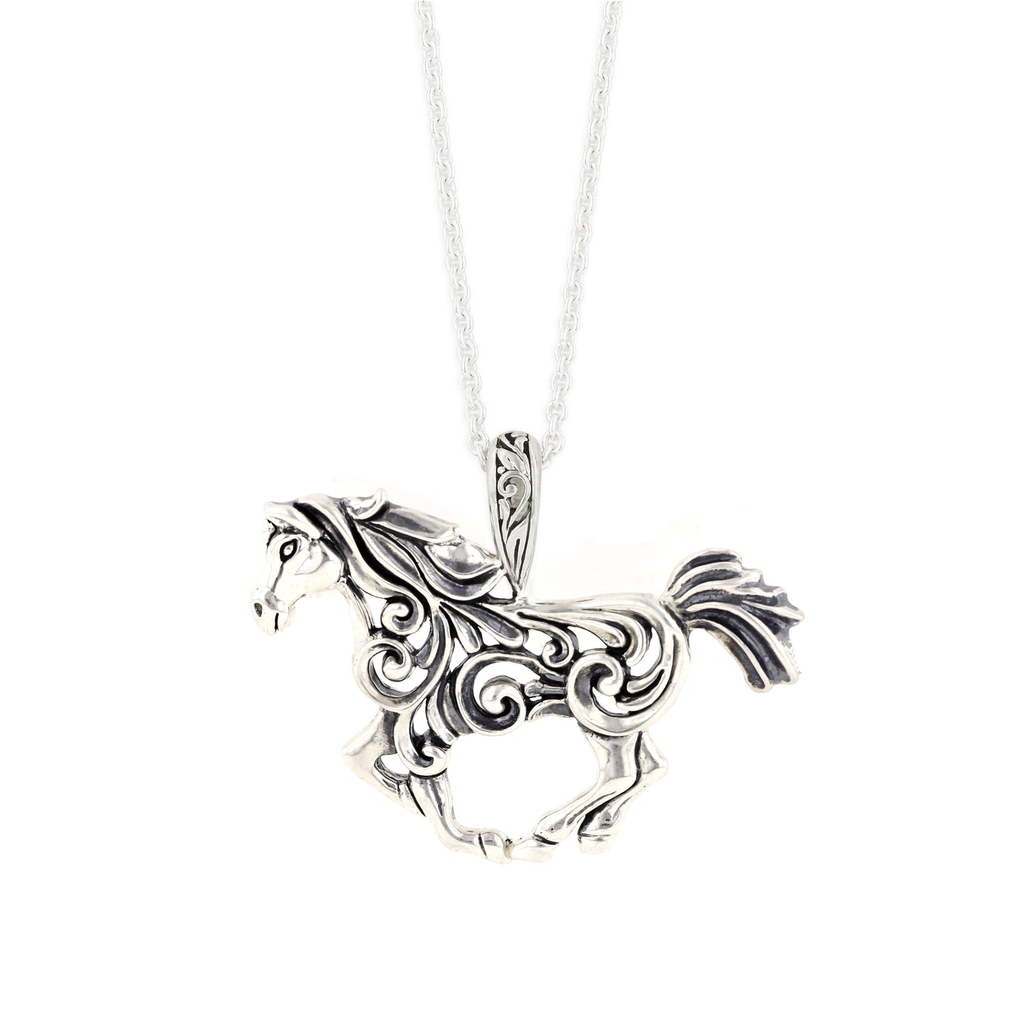 Kabana Sterling Silver Artistic Horse Pendant