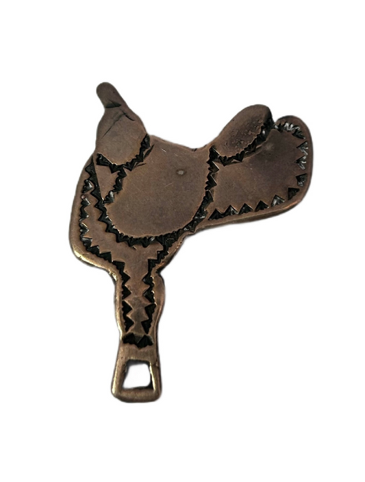 Front view of Sterling Silver Saddle Pin