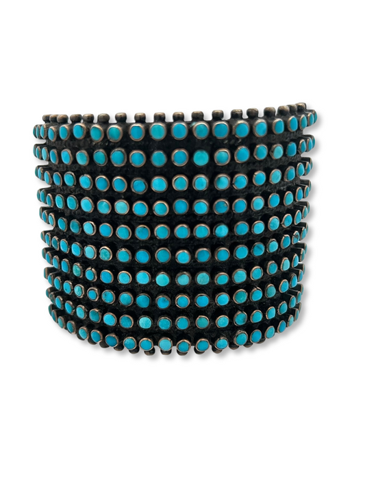 Front view of Sterling Silver Turquoise Cuff