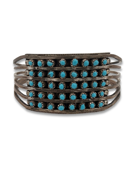 Front view of Sterling Silver Turquoise Cuff Bracelet