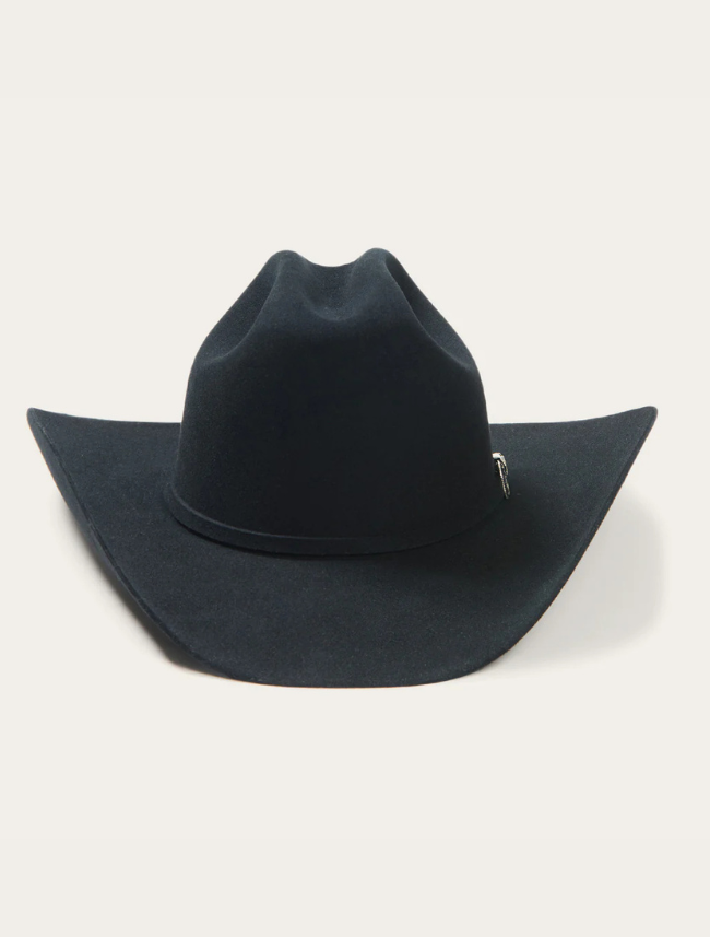 Stetson Skyline Cowboy Hat in Black, featuring a bold black design,perfect for a sleek western look.