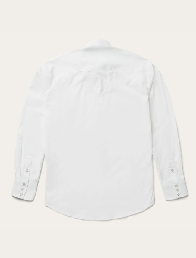 White dress shirt on a light gray background