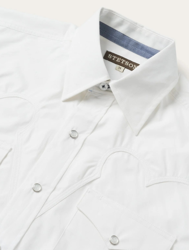 White shirt with a Stetson label on a light background