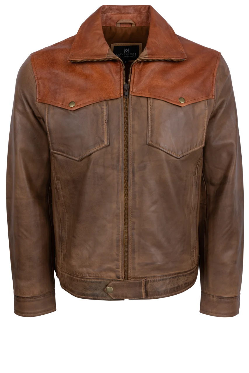 Mavericks Brown Leather Jacket