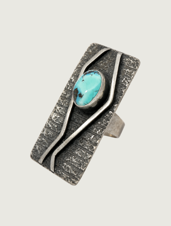 Daniel Benally Sterling Silver Turquoise Ring