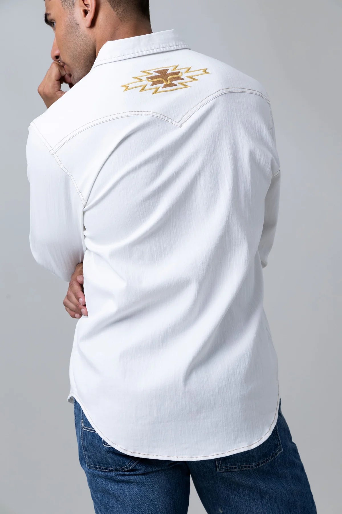 Kimes Ranch Durango Denim Dress Shirt