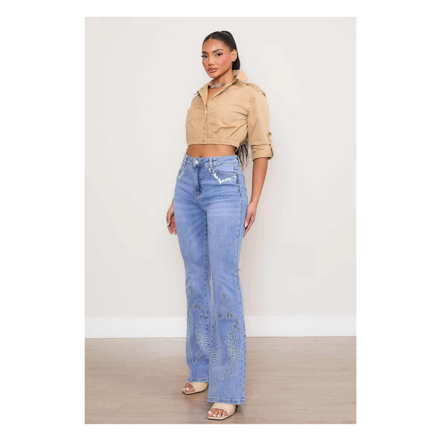 Mavericks Women's Western Embroidered Bootcut Jeans
