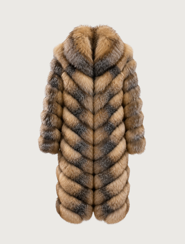 Pinto Ranch Long Red Fox Coat