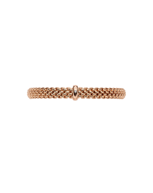 Flex'it Bracelet White Diamond Bracelet With 18KT Rose Gold