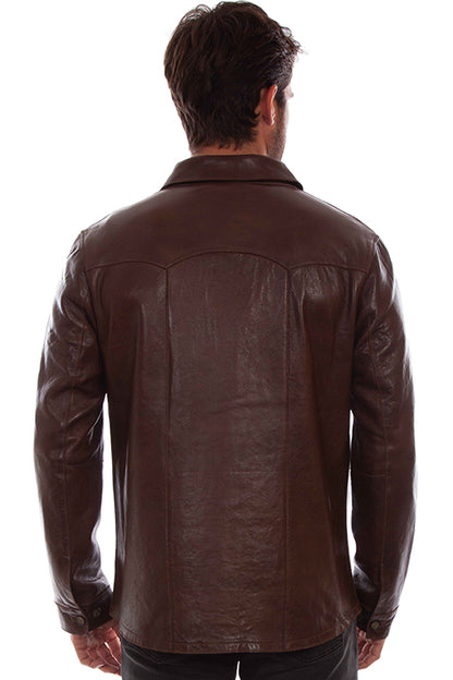 Leather Shirt Jacket