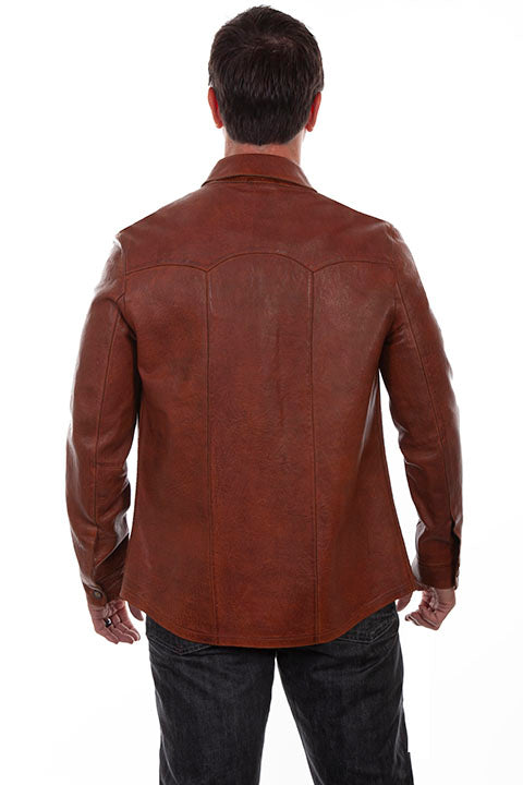 Leather Shirt Jacket