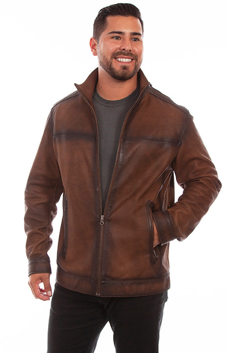 Mavericks Burnished Leather Jacket