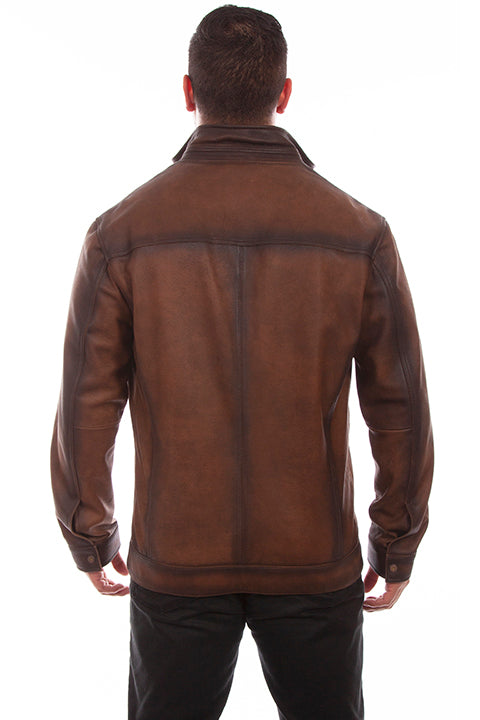 Mavericks Burnished Leather Jacket