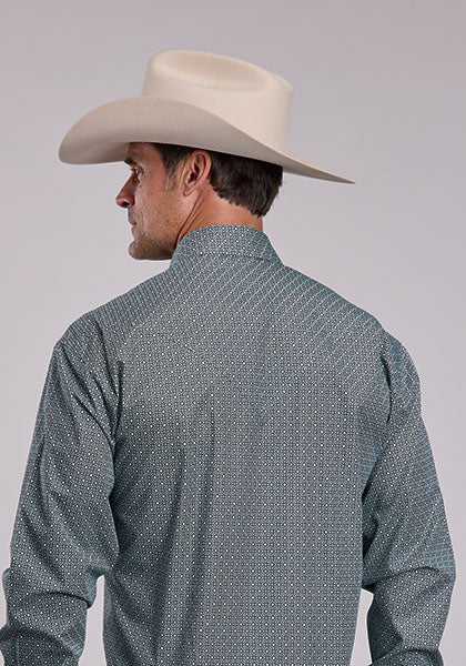 Stetson Men's Forest Mosaic Print Snap Front Shirt
