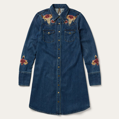 Embroidered Western Shirt Dress