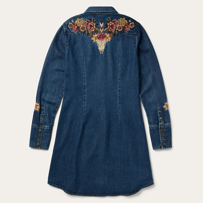 Embroidered Western Shirt Dress