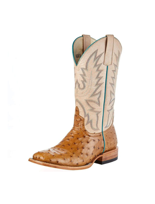 Macie Bean Women's Antique Saddle Full Quill Ostrich Boots