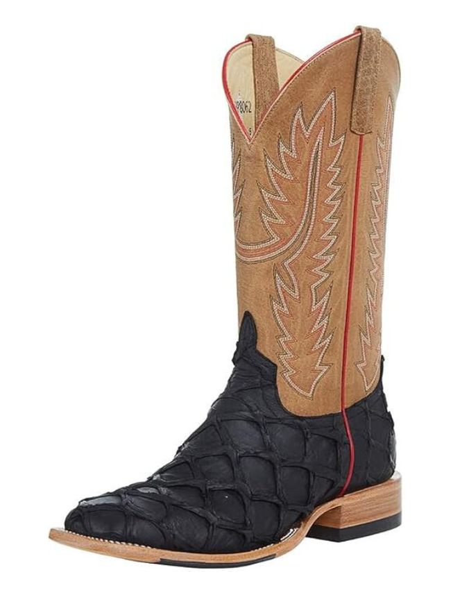 Horse Power Men's Black Matte Big Bass Square Toe Boot