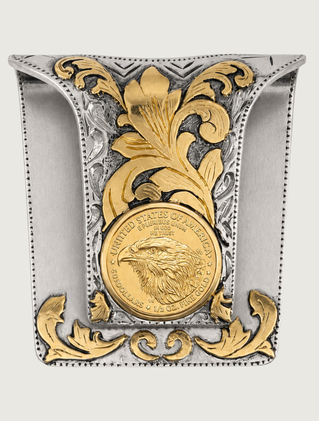 Pinto Ranch 22K Gold & Sterling Silver $10 Coin Money Clip