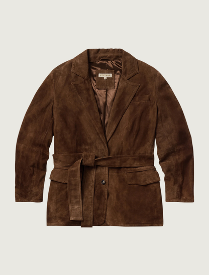Stetson Copper Brown Suede Oversized Blazer