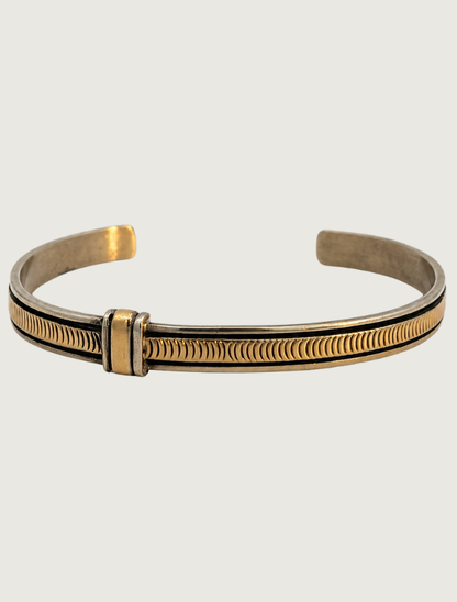 Herbert Begay SS/14KY Stamped Cuff Bracelet