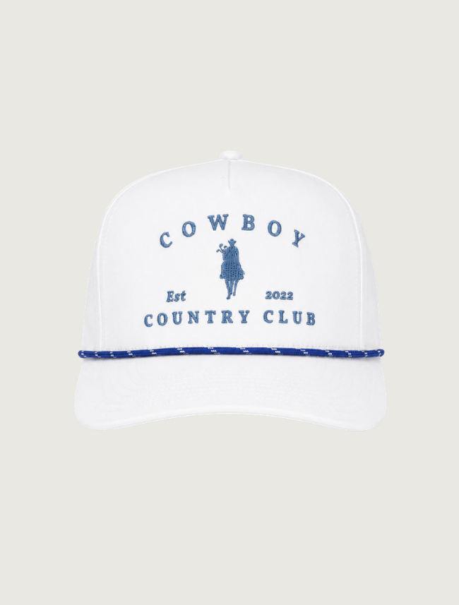 Cowboy Country Club Horse Roped Hat in White