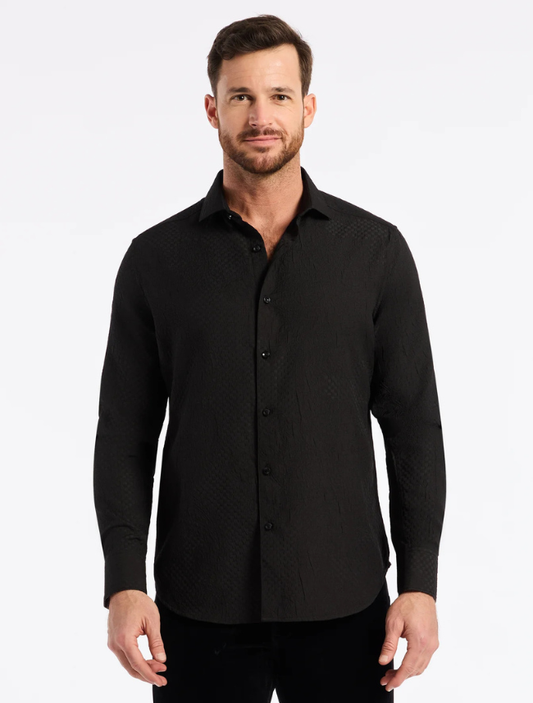 Robert Graham Men's Devonshire Long Sleeve Button Down Shirt in Black