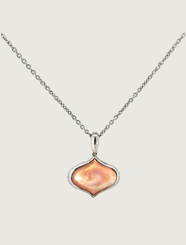 Kabana Sterling Silver & Pink Mother of Pearl Necklace