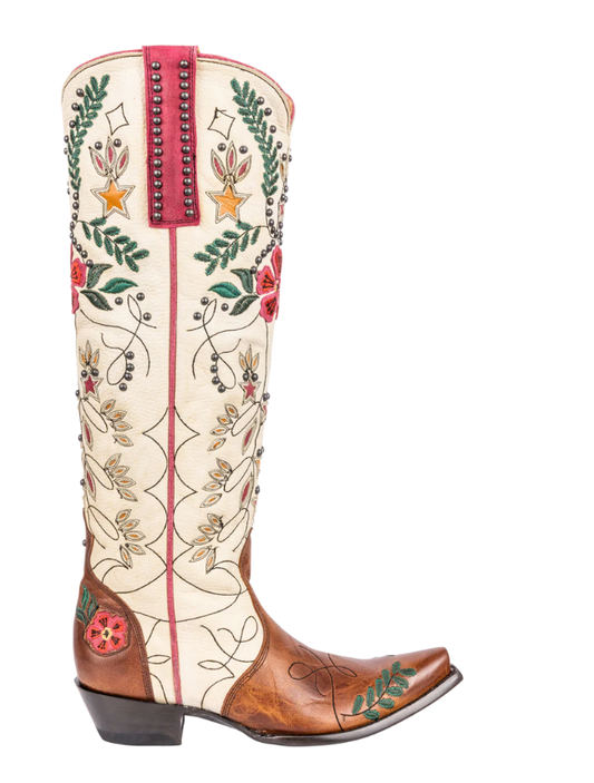 Old Gringo Full Bloom Cowgirl Boots in Cream