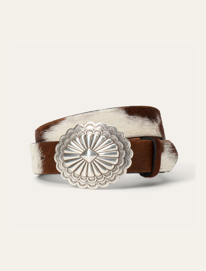 Stetson Women's Women's Hair-On-Hide Southwestern Buckle Belt