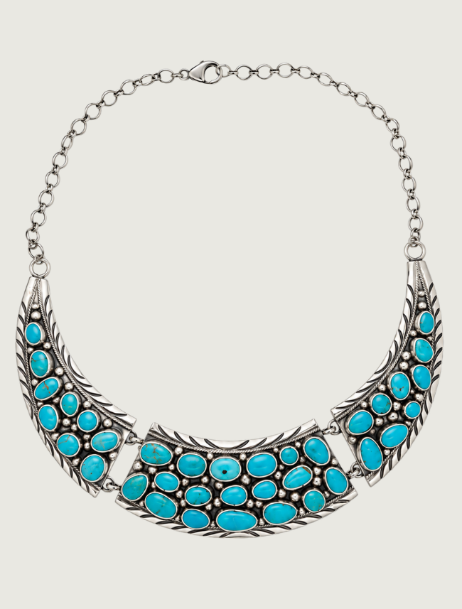 Bobby Johnson Sterling Silver Turquoise Necklace