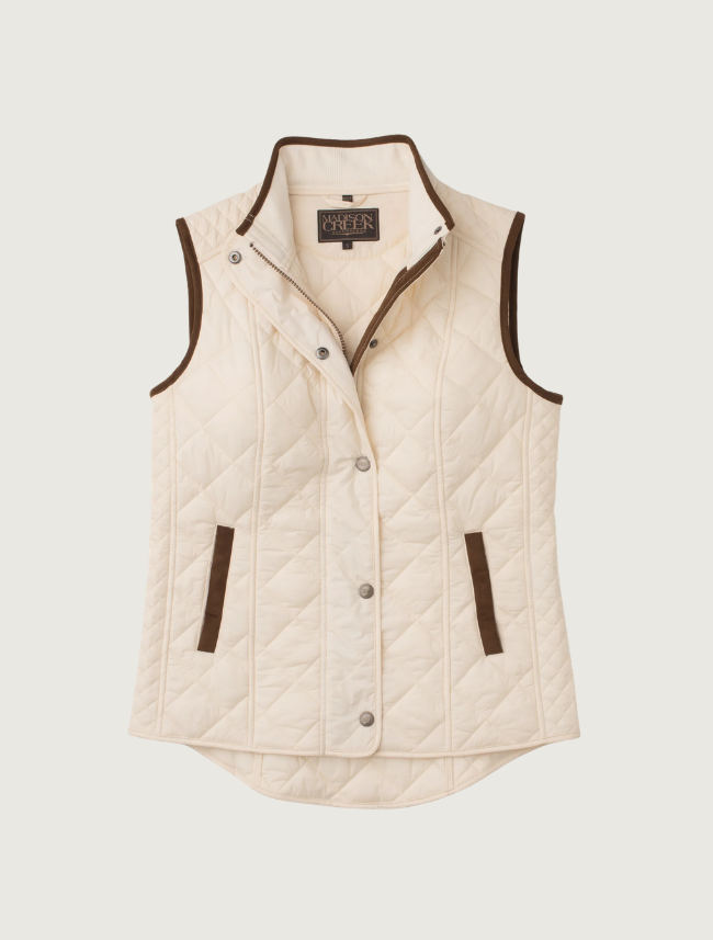 Madison Creek Vista Quilted Nylon Vest in Snow