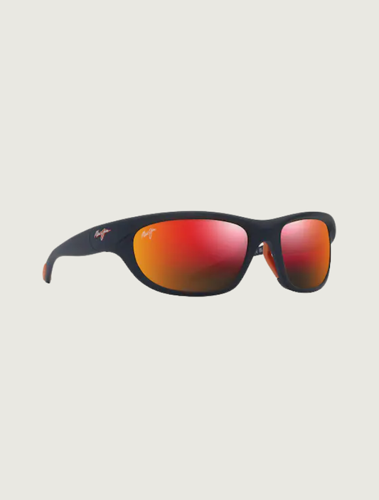 Maui Jim Haulani in Matte Solid Dark Blue / Hawaii Lava