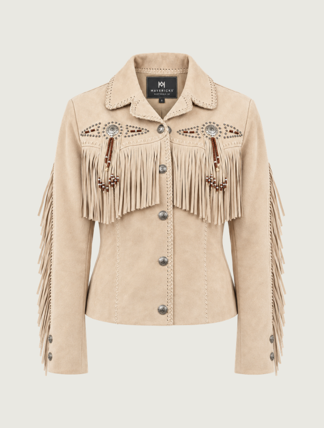 Mavericks Women's Sand Beaded Fringe Jacket